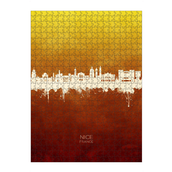 artboxONE Puzzle "Nice France Skyline RedYellow" artboxONE - Städte