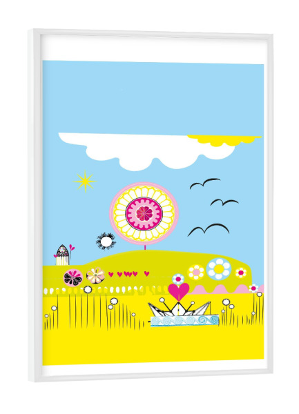 Poster mit weißem Rahmen "Du bist das Licht" artboxONE - Natur,Für Kinder,Abstrakt