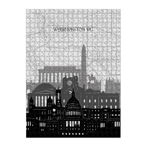 Puzzle Ravensburger "Washington dc cityscape map" artboxONE - Städte,Reise,Architektur,Städte / Washington,Kartografie