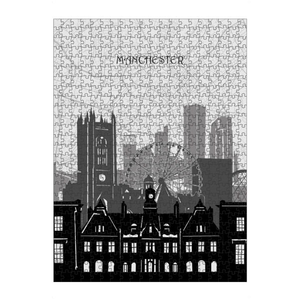artboxONE Puzzle "Manchester cityscape map" artboxONE - Städte,Reise,Architektur,Kartografie