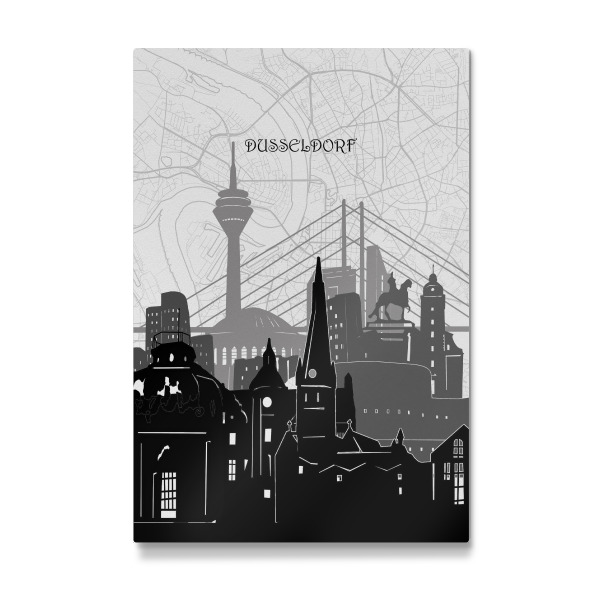 Galerie-Print "Dusseldorf cityscape map" 30x20 cm artboxONE