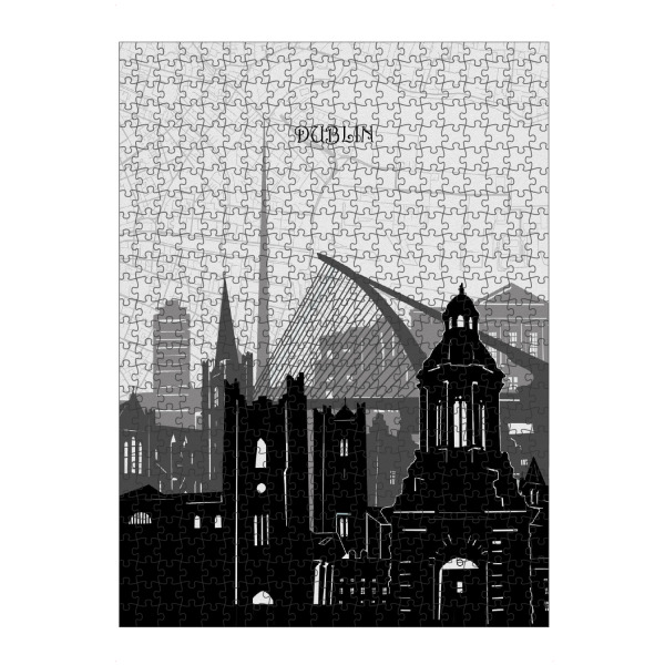 artboxONE Puzzle "Dublin cityscape map" artboxONE - Städte,Reise,Architektur,Kartografie