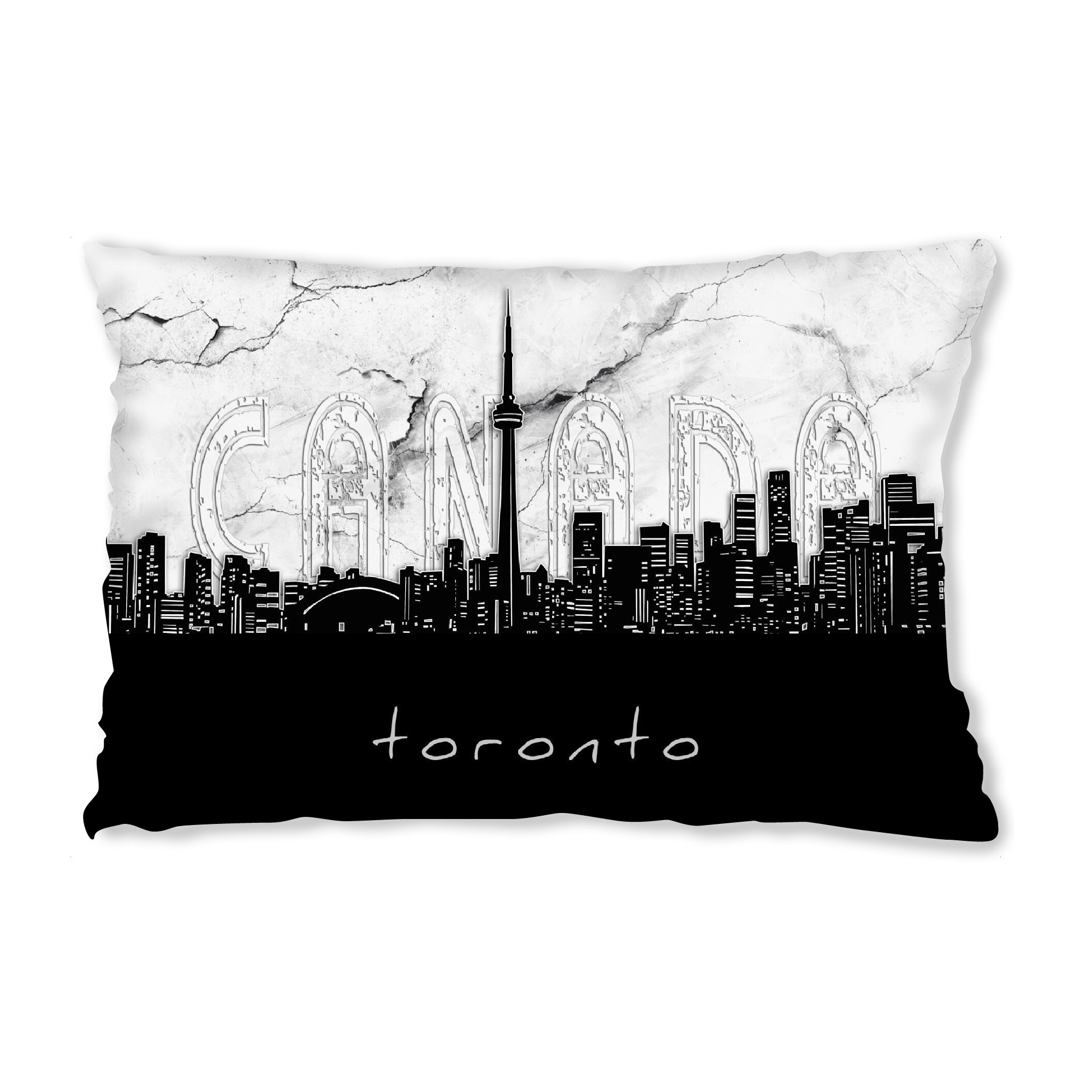 Design-Kissen "Toronto skyline marble" artboxONE - Städte,Reise,Architektur,Marmor