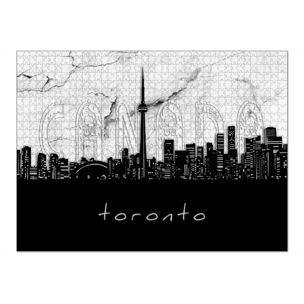 Puzzle Ravensburger "Toronto skyline marble" artboxONE - Städte,Reise,Architektur,Marmor