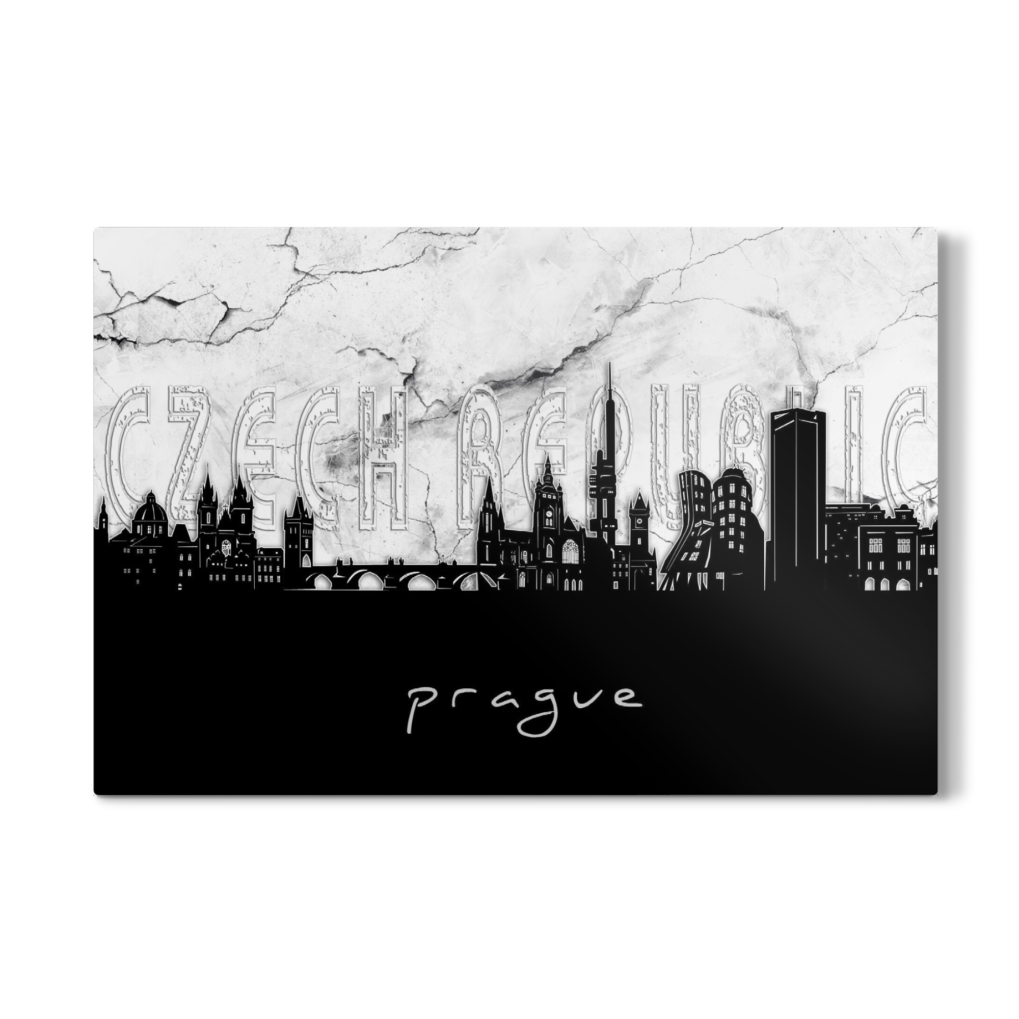 Galerie-Print "Prague skyline marble" 30x20 cm artboxONE