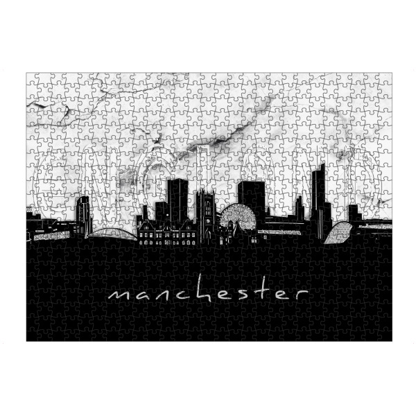 Puzzle Ravensburger "Manchester skyline marble" artboxONE - Städte,Reise,Architektur,Marmor