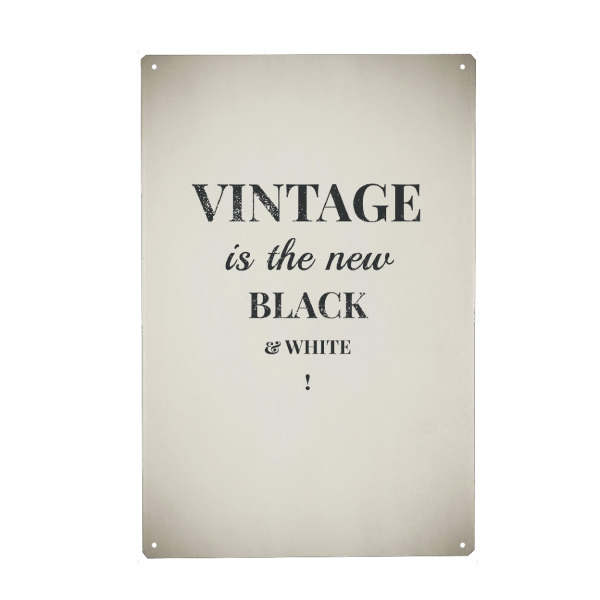 Holzbild "Vintage is the new black & white" artboxONE - Typografie
