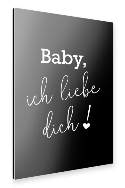 Alu-Dibond "Baby, ich liebe dich! Black" 30x20 cm artboxONE