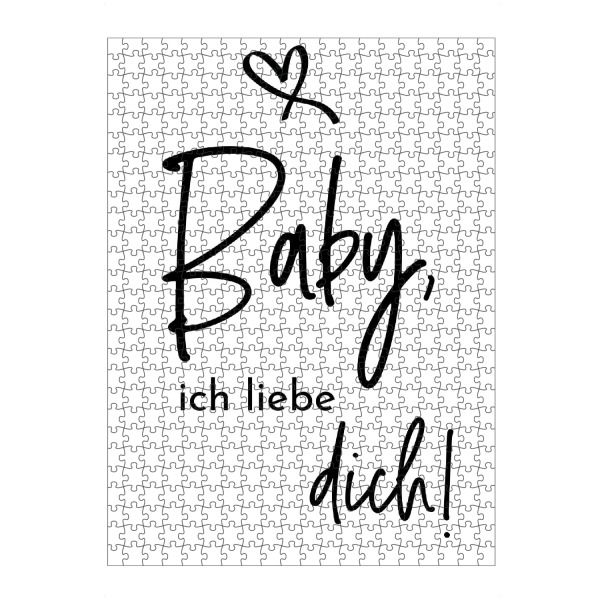 artboxONE Puzzle "Baby, ich liebe dich!" artboxONE - Typografie,Liebe