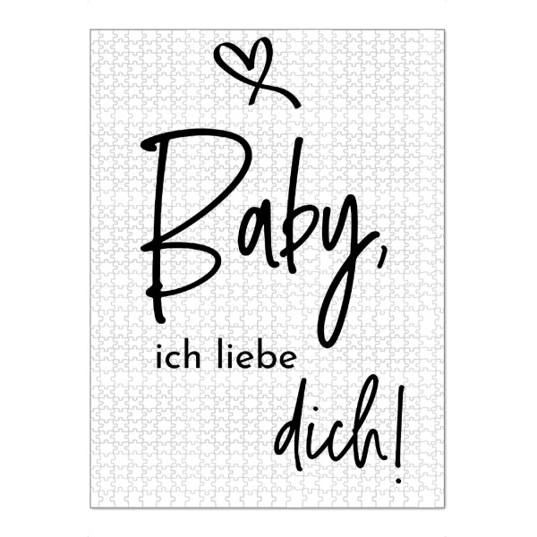 Puzzle Ravensburger "Baby, ich liebe dich!" artboxONE - Typografie,Liebe