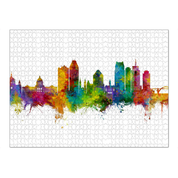 Puzzle Ravensburger "Saint Paul Minnesota Skyline" artboxONE - Städte