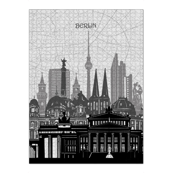 Puzzle Ravensburger "Berlin cityscape map" artboxONE - Städte,Städte / Berlin,Reise,Architektur,Kartografie