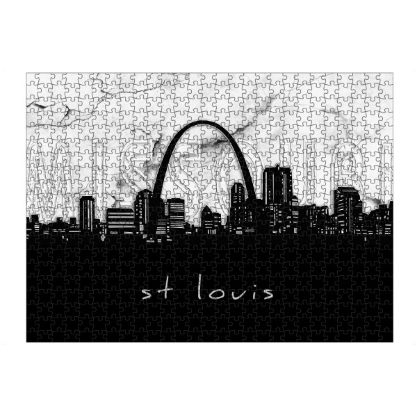 Puzzle Ravensburger "St louis skyline marble" artboxONE - Städte,Reise,Architektur,Marmor
