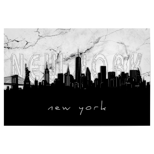 Poster "New york skyline marble" artboxONE - Städte,Städte / New York,Reise,Architektur,Marmor