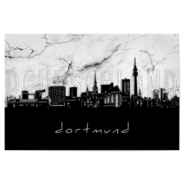 Poster 30x20 cm "Dortmund skyline marble" artboxONE - Städte,Reise,Architektur,Marmor