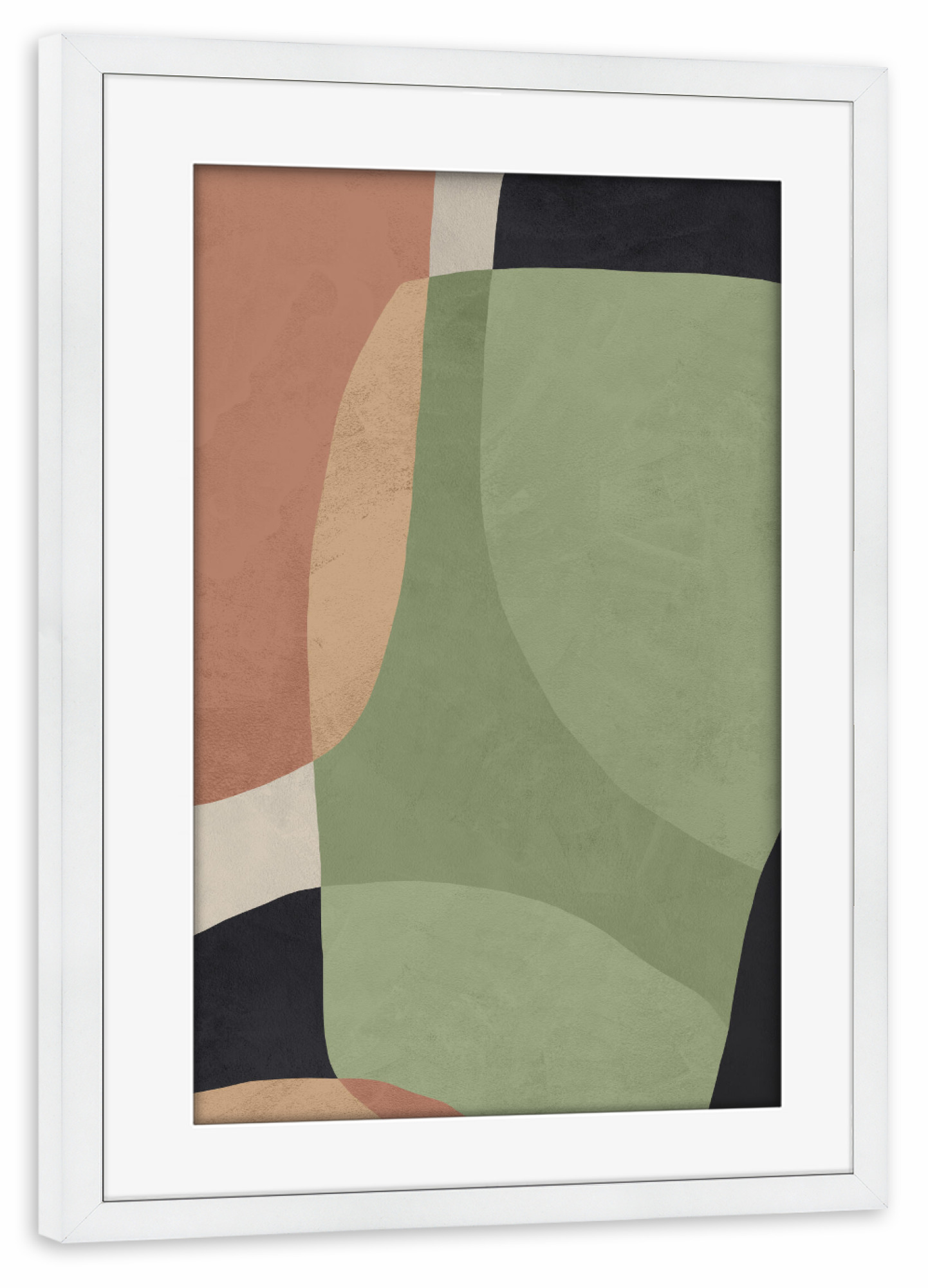 Poster mit Rahmen weiß "Abstract Orange" artboxONE - Abstrakt,Geometrie