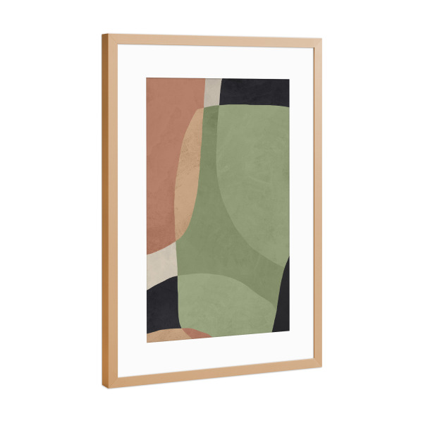 Poster mit Rahmen Kupfer "Abstract Orange" artboxONE - Abstrakt,Geometrie