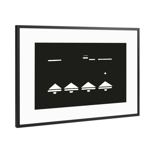 Poster mit Rahmen Schwarz (Metallic) "Die Geheimnisse des Amazonas" artboxONE - Abstrakt