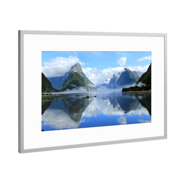 Poster mit Rahmen Silber "Milford Sound" artboxONE - Natur,Reise,Reise / Strand und Meer,Reise / Länder