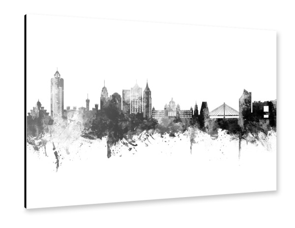 Alu-Dibond "Bengaluru Skyline Black" 30x20 cm artboxONE