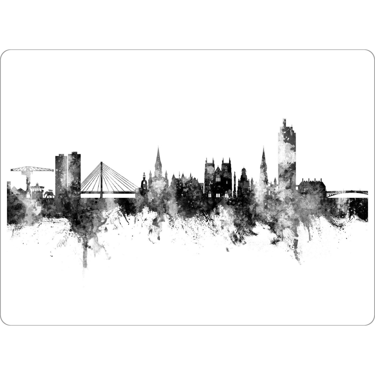 Tischset "Nantes France Skyline Black" artboxONE - Städte