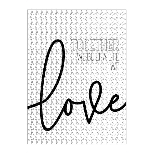 Puzzle Ravensburger "Together we built a life we love" artboxONE - Typografie