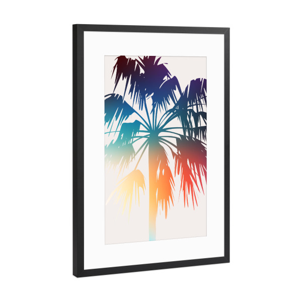 Poster mit Rahmen Schwarz (Metallic) "Prideful Palm" artboxONE - Natur,Floral,Abstrakt