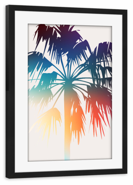 Poster mit Rahmen schwarz "Prideful Palm" artboxONE - Natur,Floral,Abstrakt