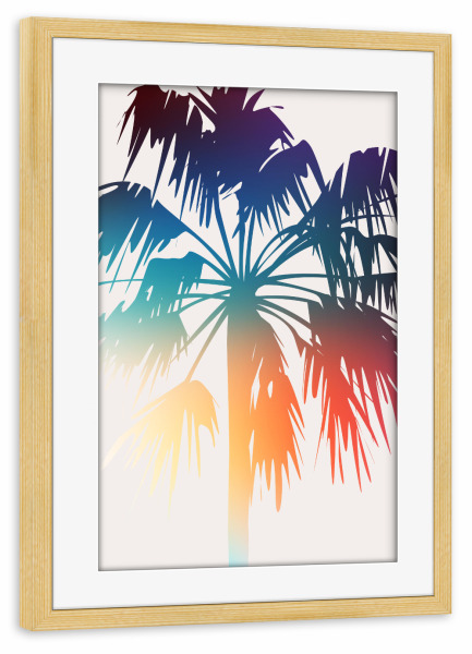 Poster mit Rahmen kiefer "Prideful Palm" artboxONE - Natur,Floral,Abstrakt