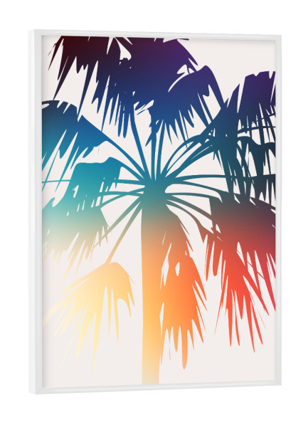 Poster mit weißem Rahmen "Prideful Palm" artboxONE - Natur,Floral,Abstrakt