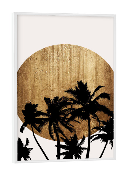 Poster mit weißem Rahmen "Miami Beach Palm" artboxONE - Natur,Abstrakt