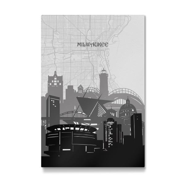Galerie-Print "Milwaukee cityscape map" 30x20 cm artboxONE