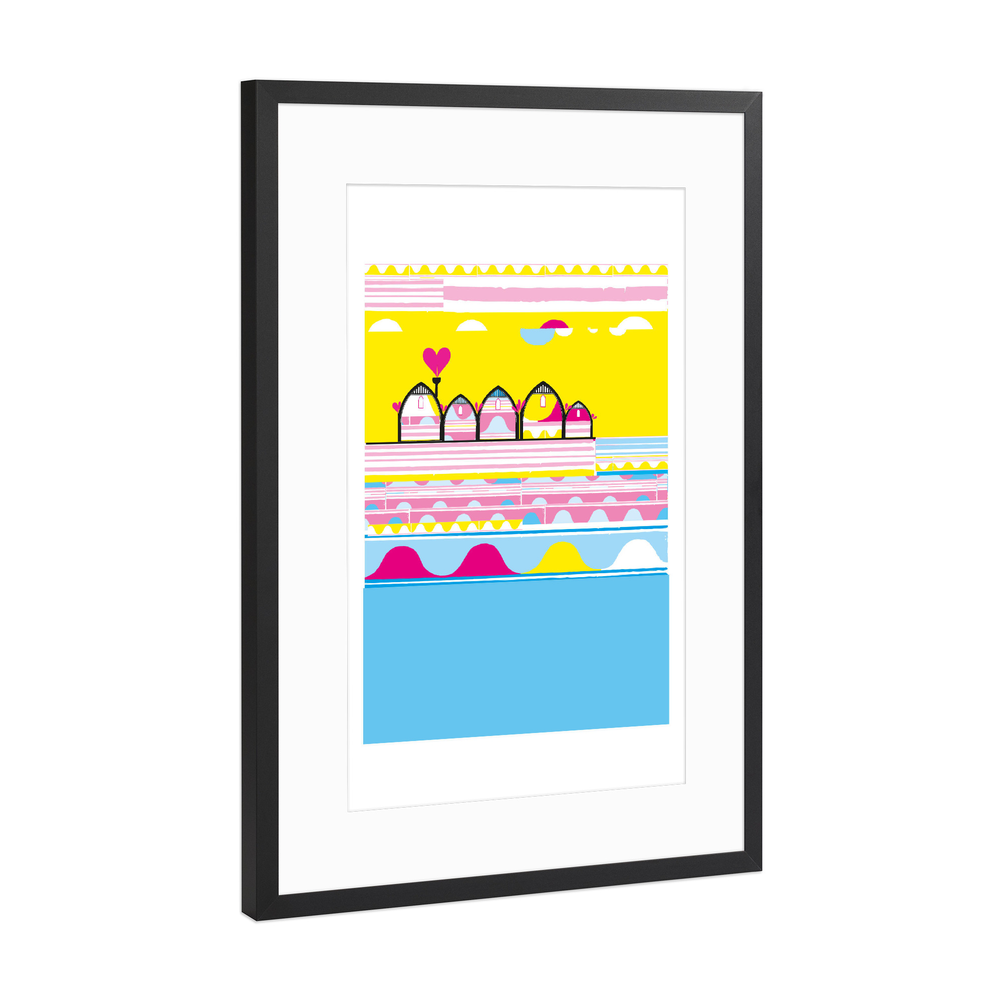 Poster mit Rahmen Schwarz (Metallic) "Nordfriesland" artboxONE - Städte,Natur,Abstrakt,Architektur