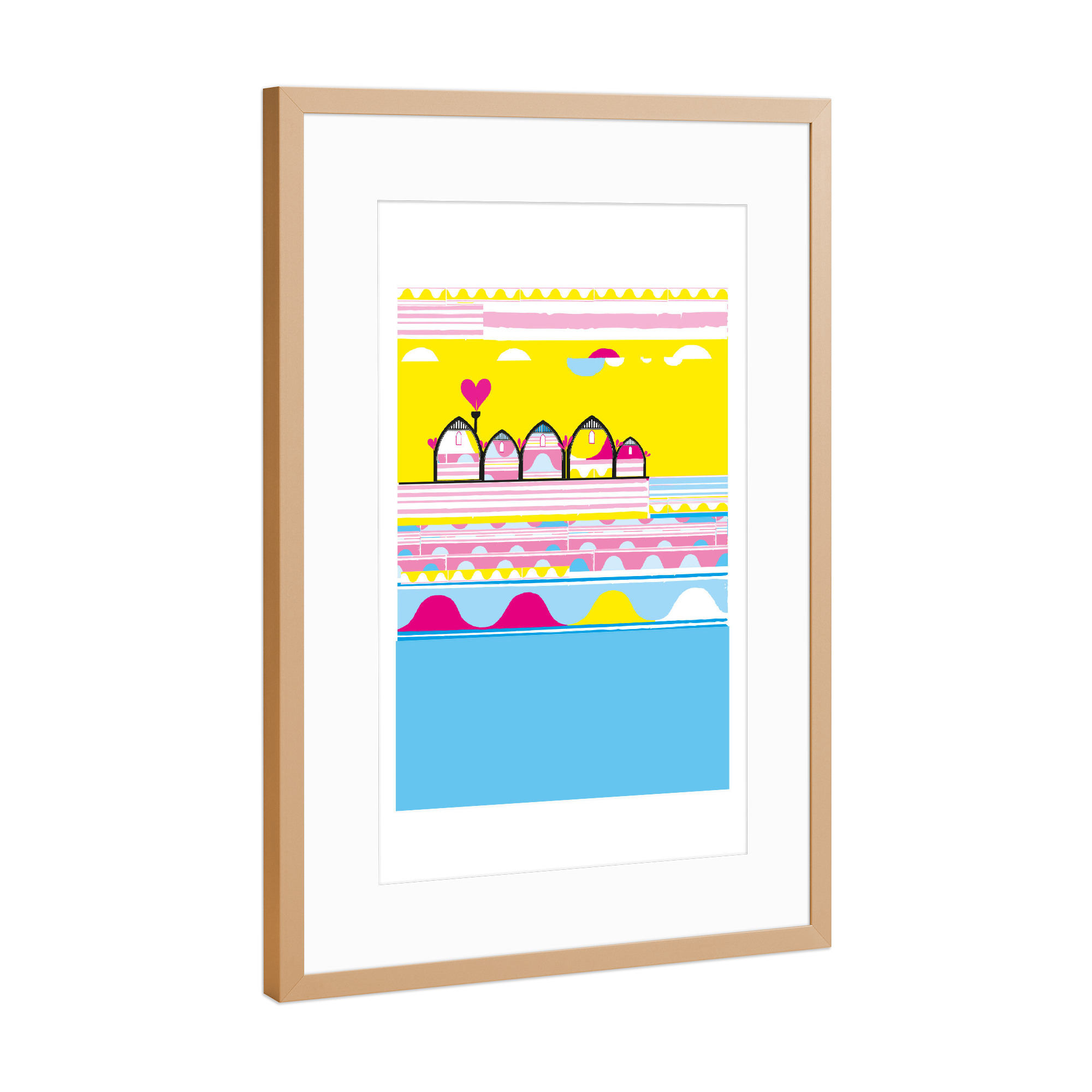 Poster mit Rahmen Kupfer "Nordfriesland" artboxONE - Städte,Natur,Abstrakt,Architektur
