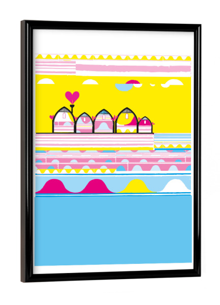 Poster mit schwarzem Rahmen "Nordfriesland" artboxONE - Städte,Natur,Abstrakt,Architektur