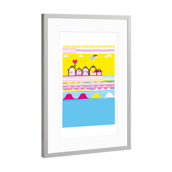 Poster mit Rahmen Silber "Nordfriesland" artboxONE - Städte,Natur,Abstrakt,Architektur