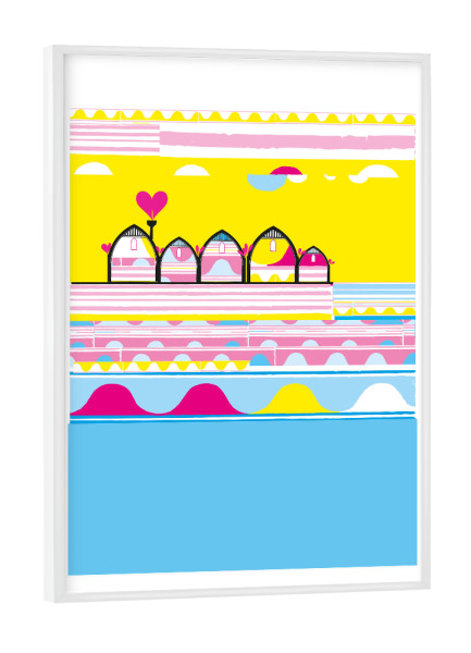 Poster mit weißem Rahmen "Nordfriesland" artboxONE - Städte,Natur,Abstrakt,Architektur