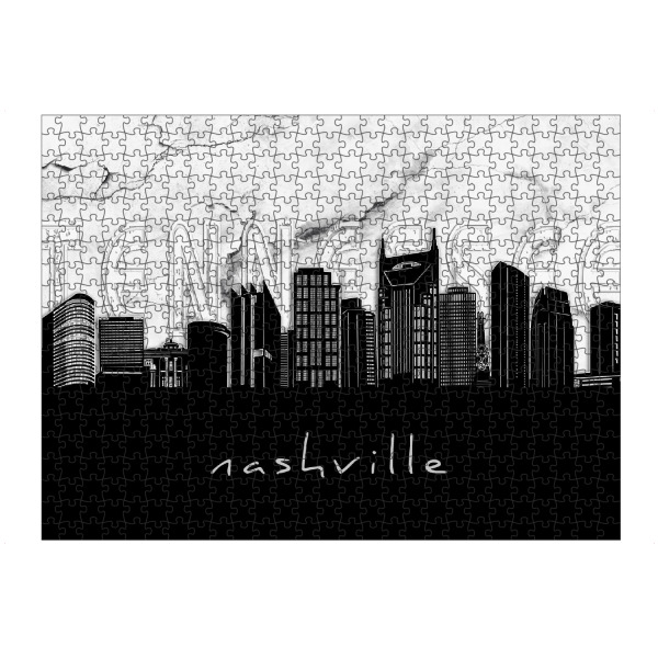 Puzzle Ravensburger "Nashville skyline marble" artboxONE - Städte,Reise,Architektur,Marmor