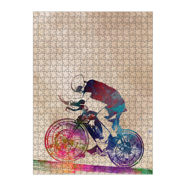 artboxONE Puzzle "Cyclist" artboxONE - Sport,Sport / Motivation