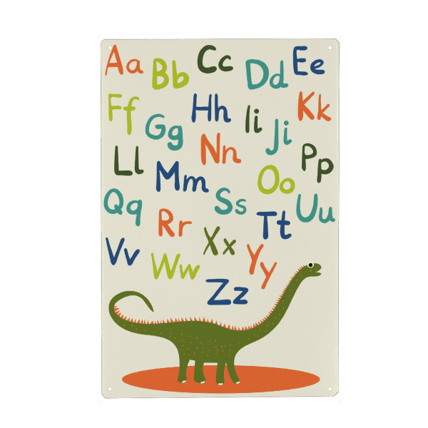Holzbild "Dino ABC Kinderzimmer" artboxONE - Für Kinder,Tiere,Buchstaben