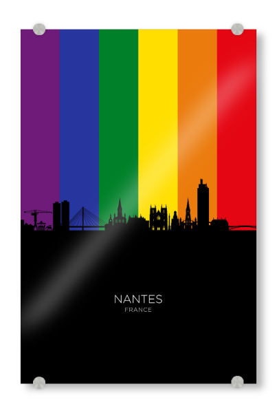 Acrylglasbild "Nantes France Skyline Pride" artboxONE - Städte