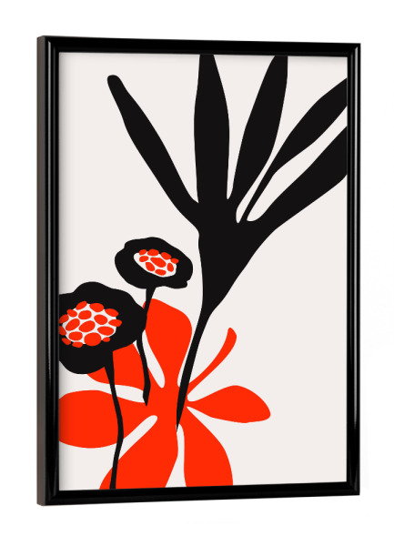 Poster mit schwarzem Rahmen "Red Blossom Beauty" artboxONE - Natur,Floral,Abstrakt