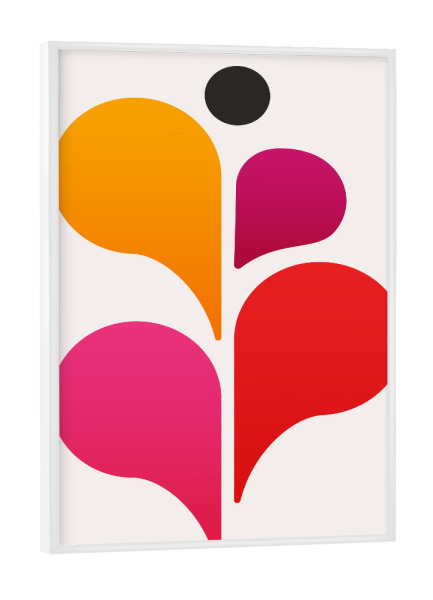 Poster mit weißem Rahmen "Abstract Flower" artboxONE - Floral,Abstrakt