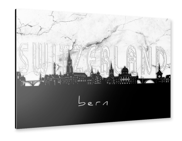Alu-Dibond "Bern skyline marble" 30x20 cm artboxONE