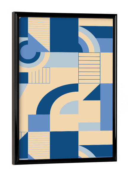 Poster mit schwarzem Rahmen "Calming Blocks" artboxONE - Abstrakt,Geometrie