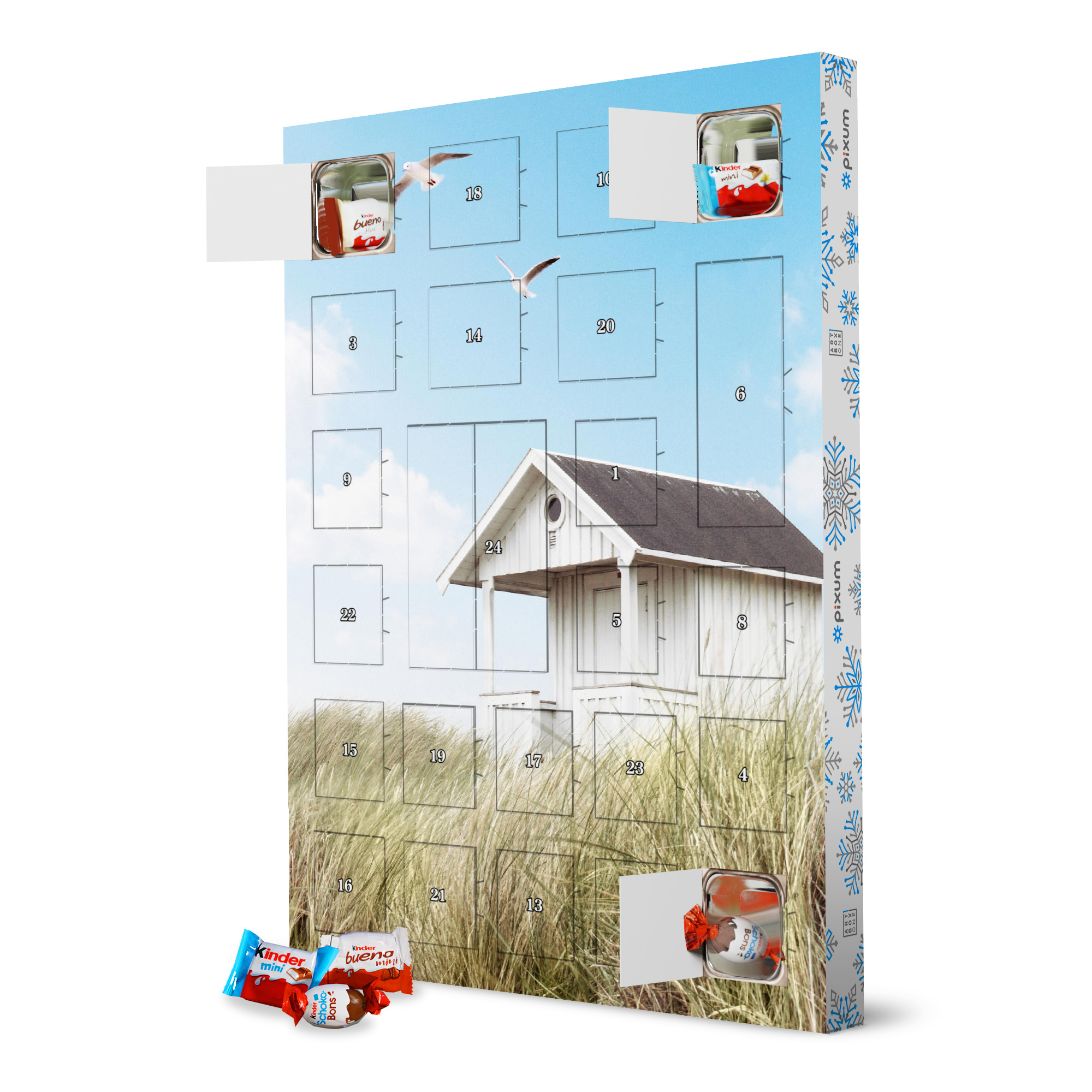 Adventskalender XXL mit Produkten von Kinder Beach Hut artboxONE Adventskalender Natur