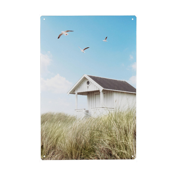 Metall Poster "Beach Hut" artboxONE - Natur,Reise,Tiere,Architektur,Reise / Strand und Meer