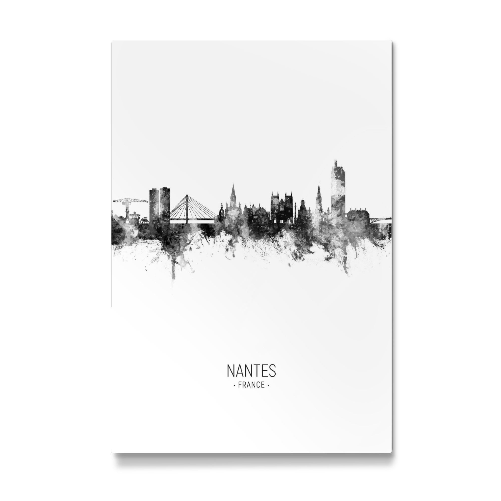 Galerie-Print "Nantes France Skyline BW" 75x50 cm artboxONE
