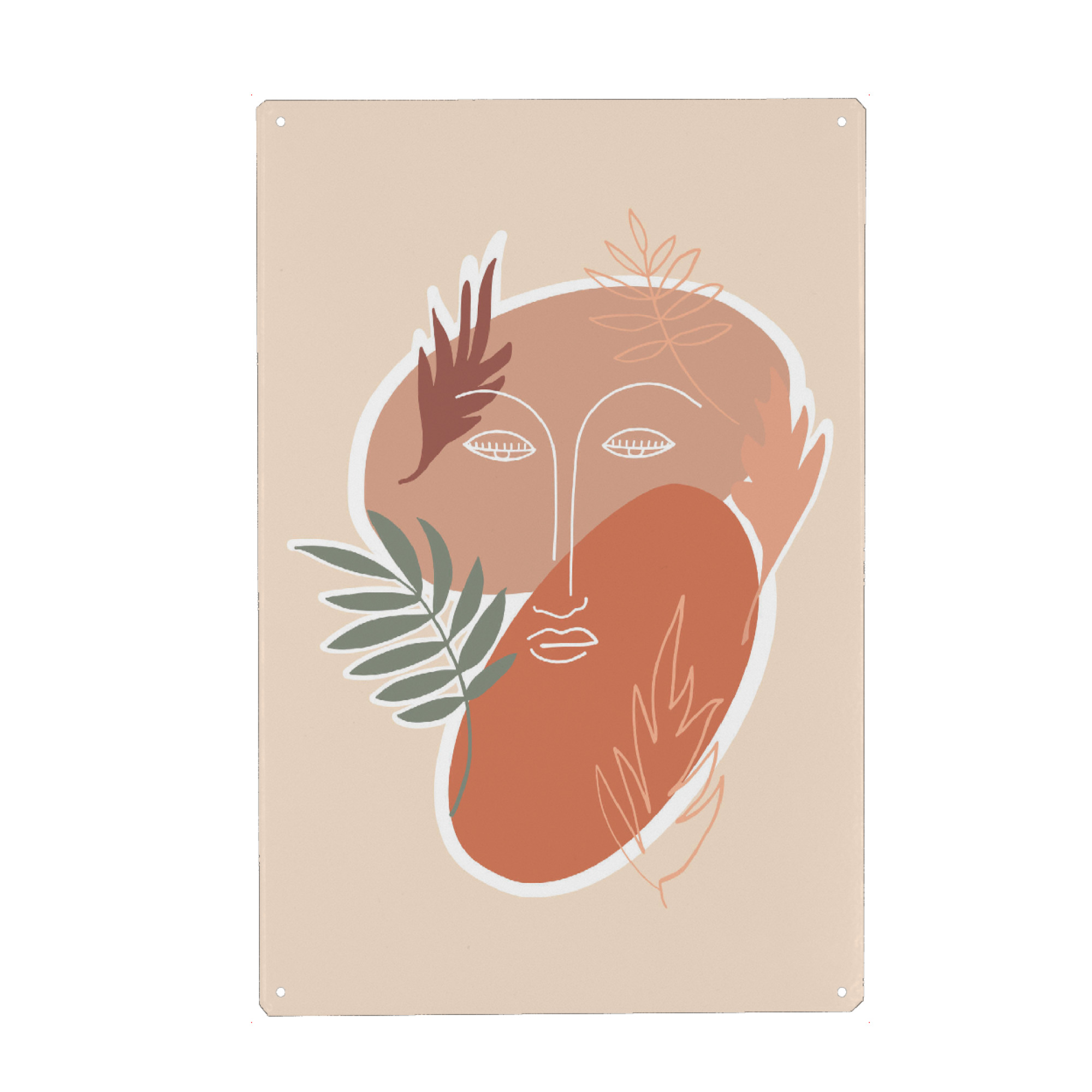 Holzbild "Meditating" artboxONE - Floral,Abstrakt,Menschen