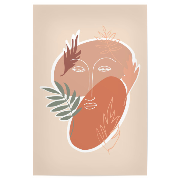 Poster "Meditating" artboxONE - Floral,Abstrakt,Menschen